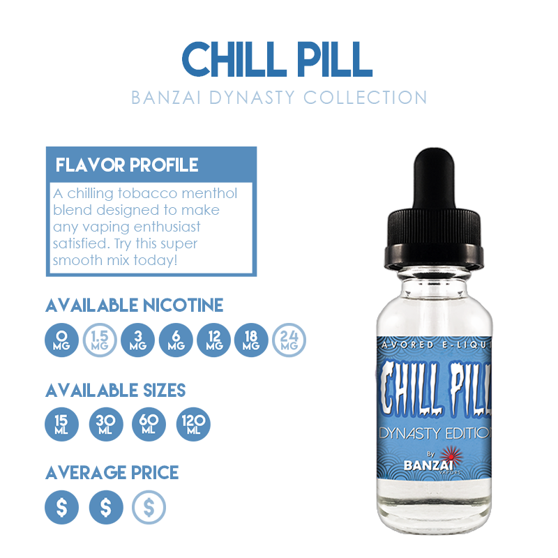 Featured Flavor: Chill Pill from the Dynasty Collection