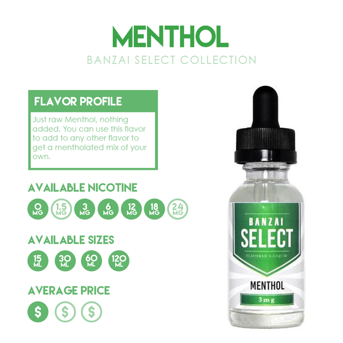 Featured Flavor: Menthol from the Banzai Select Collection